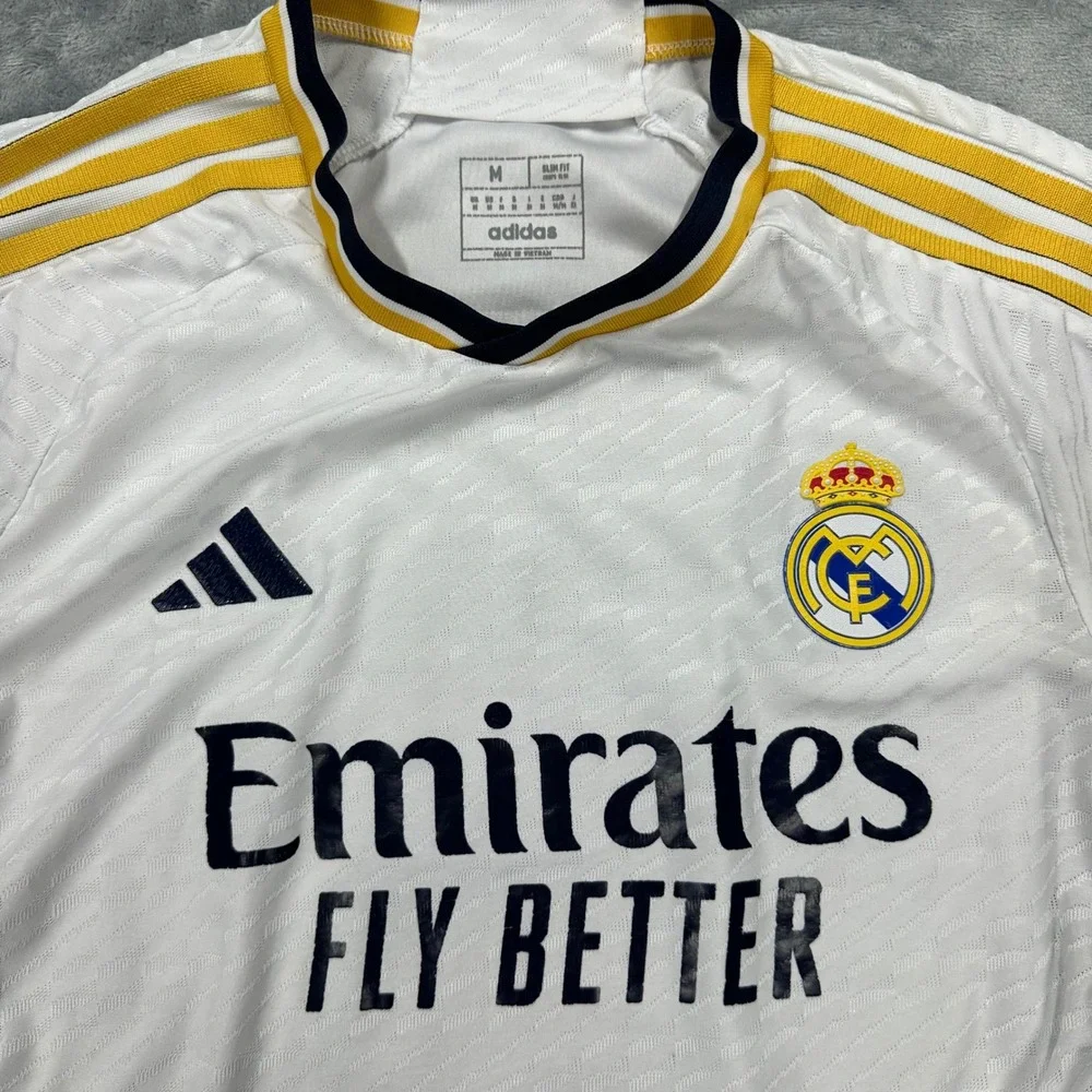 Adidas Real Madrid 2023-24 Home Jersey Bellingham 5 Long Sleeve HEAT.RDY Mens M